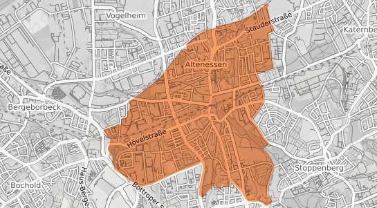Mietspiegelkarte Essen Altenessen Süd